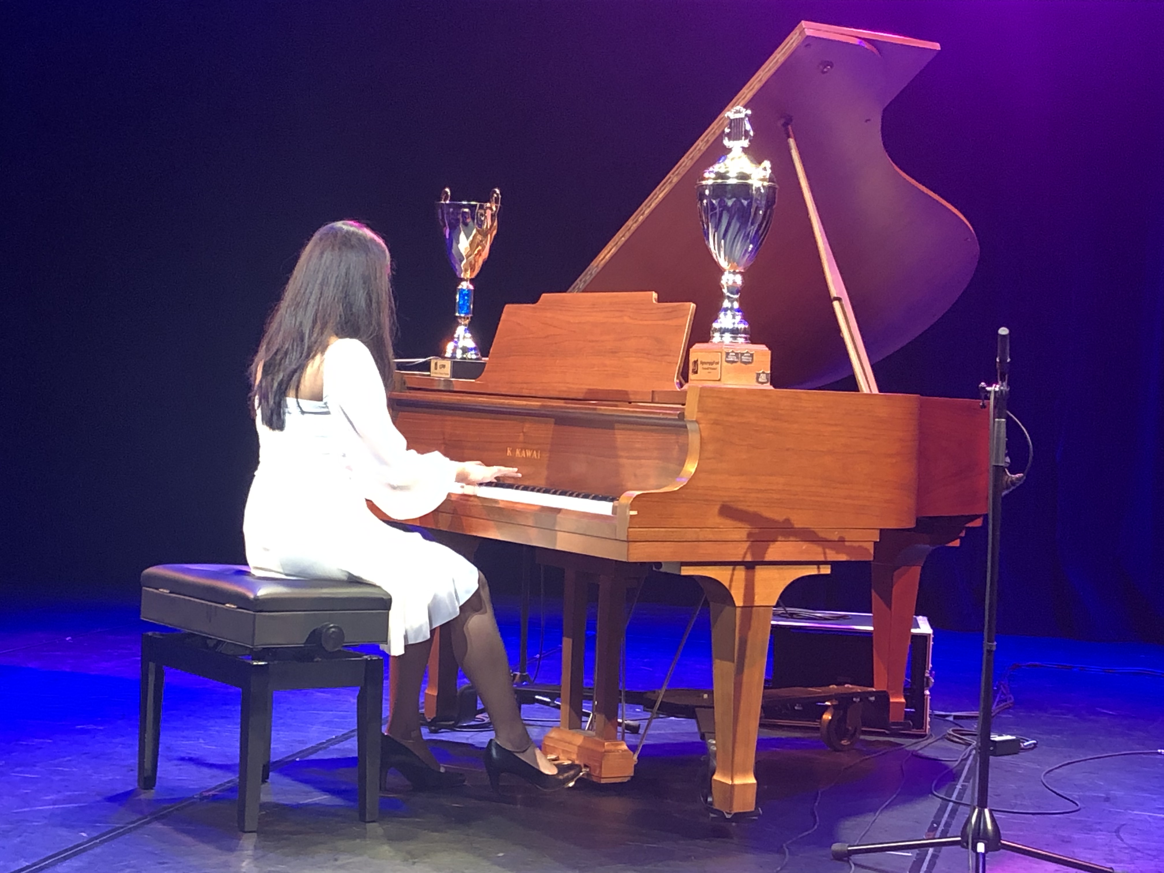 Piano student performing at Lester B. Pearson Theatre